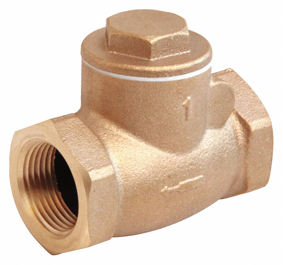 SWING CHECK VALVE,1IN,FNPT,BRONZE