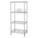 WIRE SHELVING,74X60X18,4 SHELF,CHRO