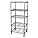 WIRE SHELVING,H74,W48,D18,CHROME,5