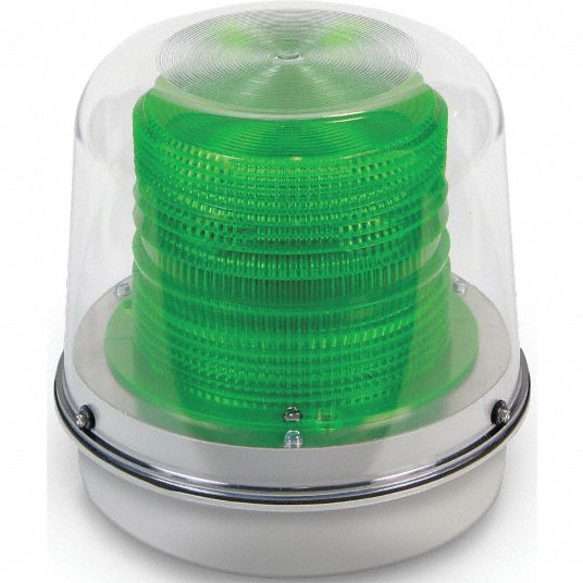 EDWARDS SIGNALING Warning Light Green, Strobe Tube, 120V AC, 800,000
