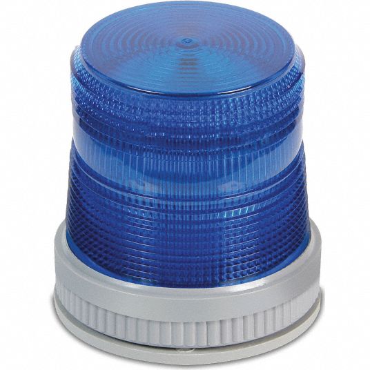 EDWARDS SIGNALING Warning Light: Blue, LED, 24V DC, 148,000 hr Lamp ...