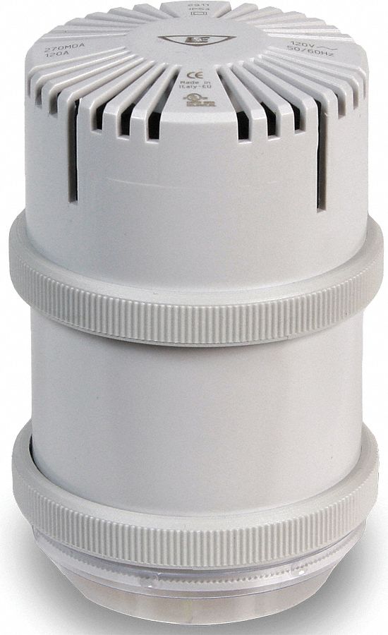 Tower Light Sounder Tier: Tone Sound, 120V AC, 2 15/16 in Overall Dia, 270MDA120A