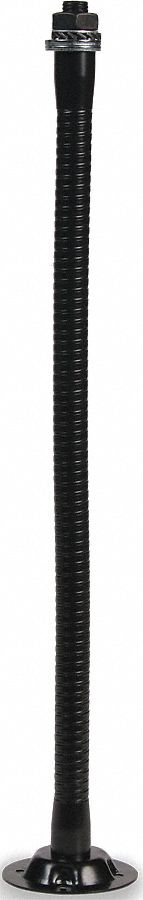 Extension Stem Flexible Steel Black