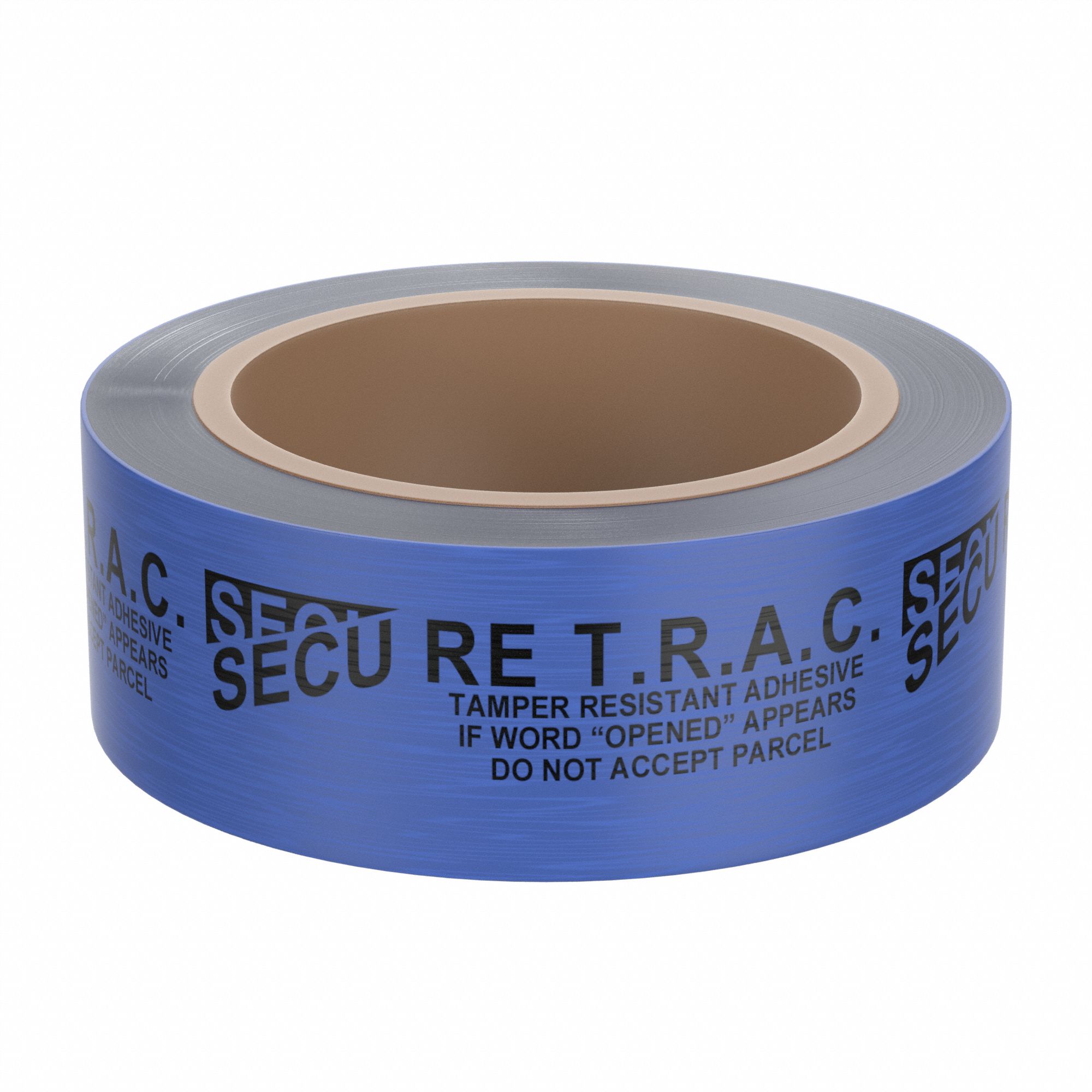 TAMPER EVIDENT TAPE, 2 MIL, 1 IN X 60 YARD, 5.08 CM X 55M, BLUE, SECURE T.R.A.C.