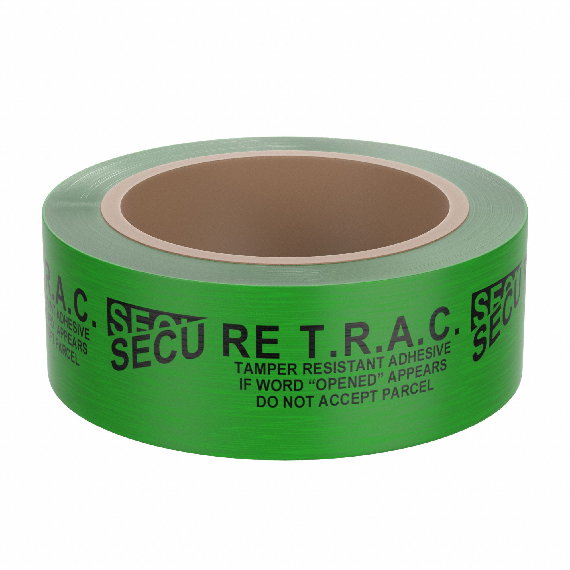 TAMPER EVIDENT TAPE, 2 MIL, 1 IN X 60 YARD, 5.08 CM X 55M, GREEN, SECURE T.R.A.C.