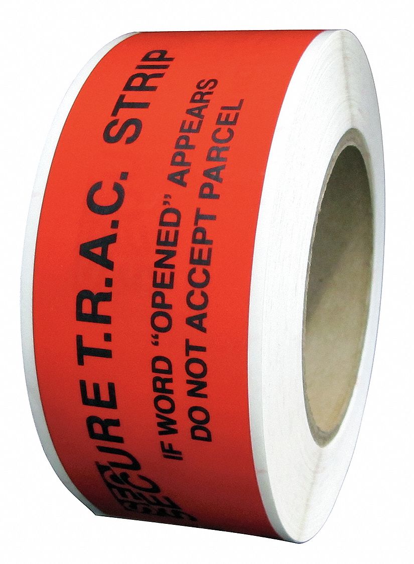 Tamper-Evident Tape,Red,2Inx9In,PK250 - Grainger