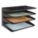 DESK ORGANIZER,4 HORIZONTAL,BLK