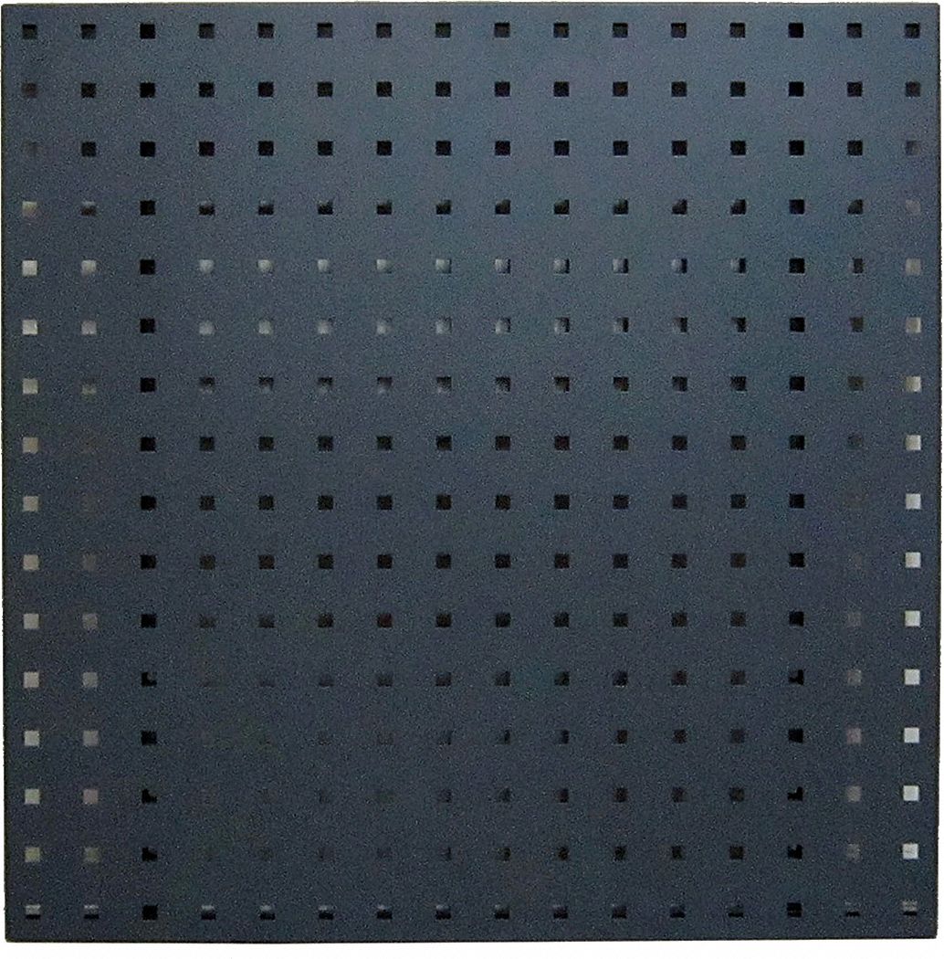 SQUARE HOLE PEGBOARD,24X24,GRAY,PK2