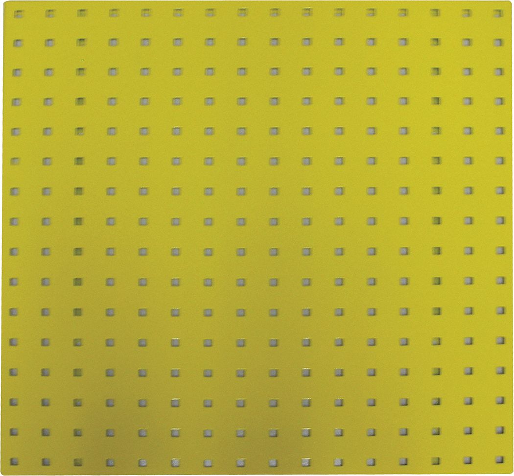 SQUARE HOLE PEGBOARD,24X24,YELLOW,P