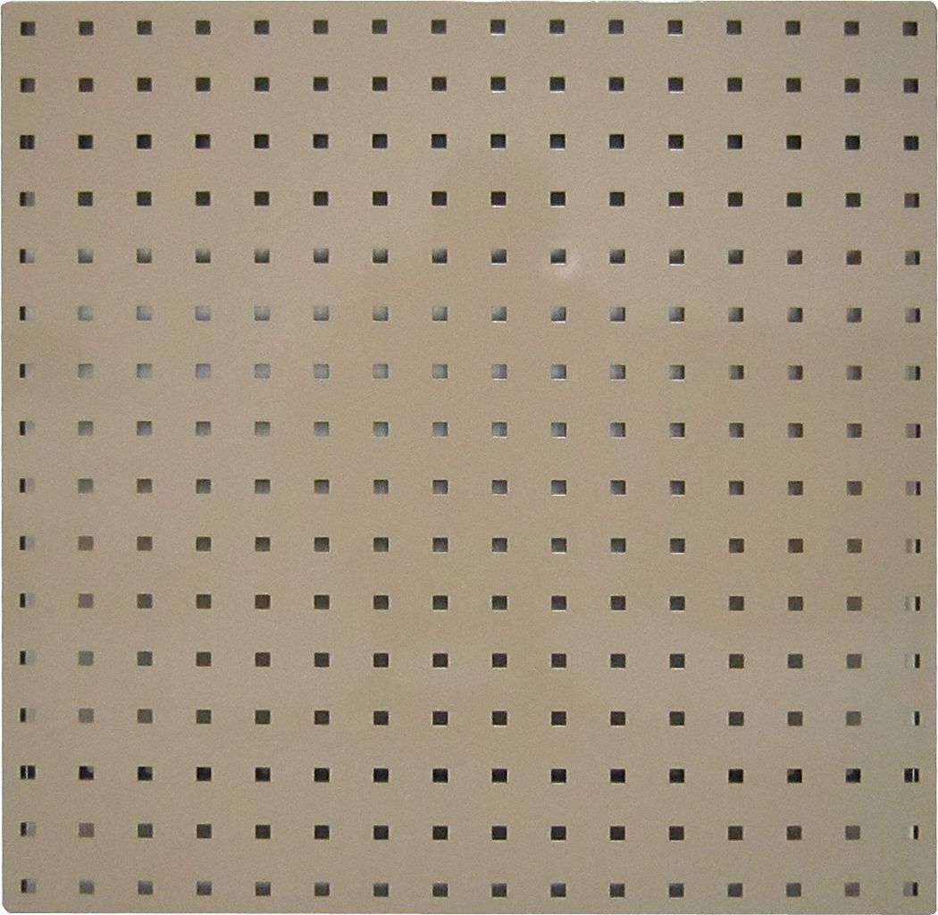 SQUARE HOLE PEGBOARD,24X24,TAN,PK2