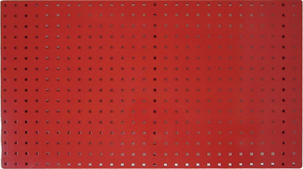 SQUARE HOLE PEGBOARD,42-1/2X24,RED,