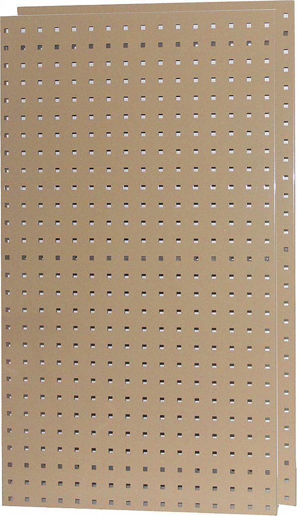 SQUARE HOLE PEGBOARD,42-1/2X24,TAN,