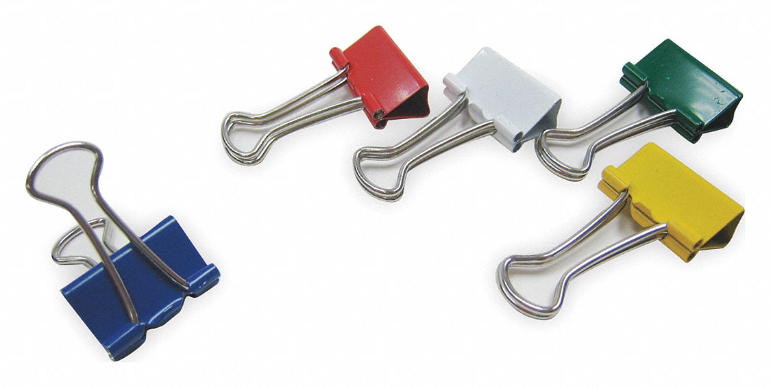 BInder Clip 2, 1 5/8, 1 1/4, 1, 3/4 Sold Per Box of 12 Pieces