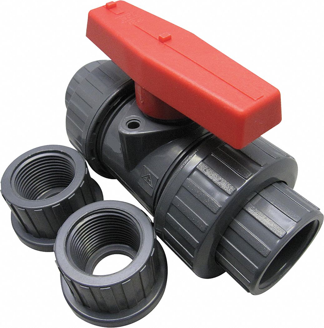 MANUAL TWO-WAY BALL VALVE: ¾ IN, CPVC, STRAIGHT, SOCKET X FNPT, STD PORT BALL PORT
