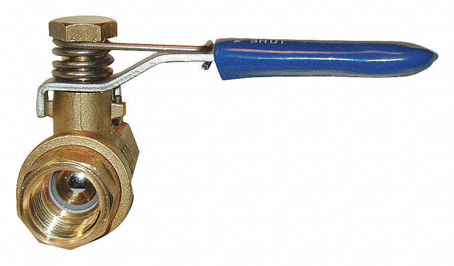 MANUAL TWO-WAY BALL VALVE: ¾ IN, BRASS, STRAIGHT, FNPT X FNPT, FULL PORT BALL PORT