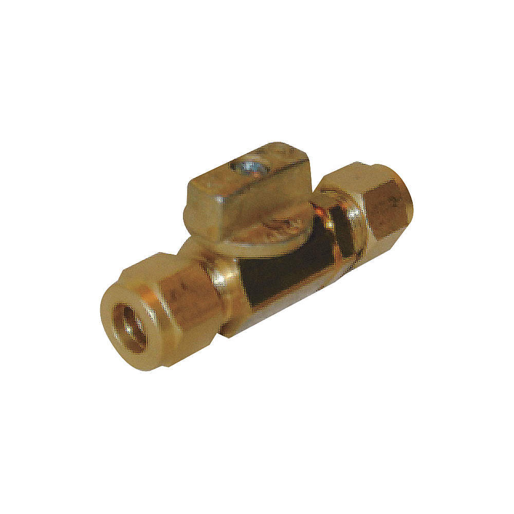 GRAINGER APPROVED 1WML9 Brass Ball Valve,Comp x Comp,3/8 in 