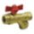 BALL VALVE W/ COMBINATION STRAINER: ½ IN NOMINAL VALVE SIZE, FORGED BRASS, TEE