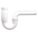 TRAP: PLASTIC, WHITE, 1½ IN NOMINAL PIPE SIZE, 12 IN OVERALL LG, SLIP, SLIP