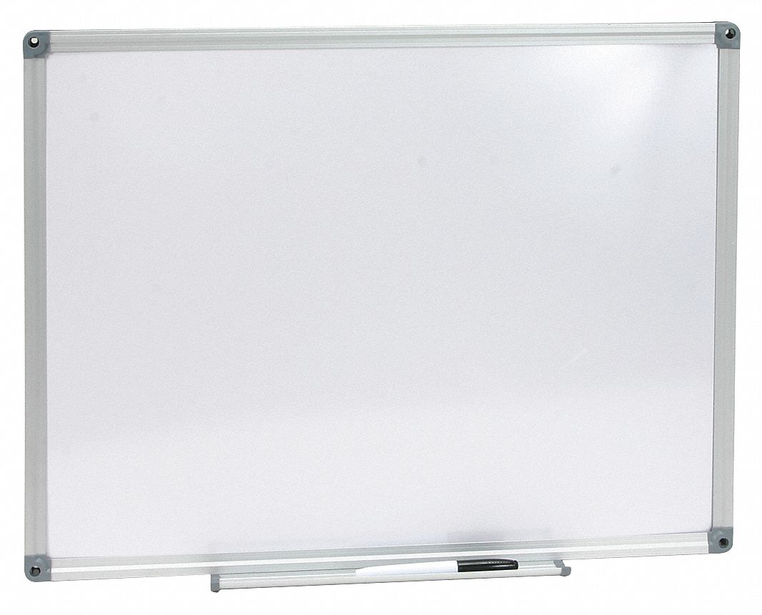 DRY ERASE BOARD,36IN W,SILVER