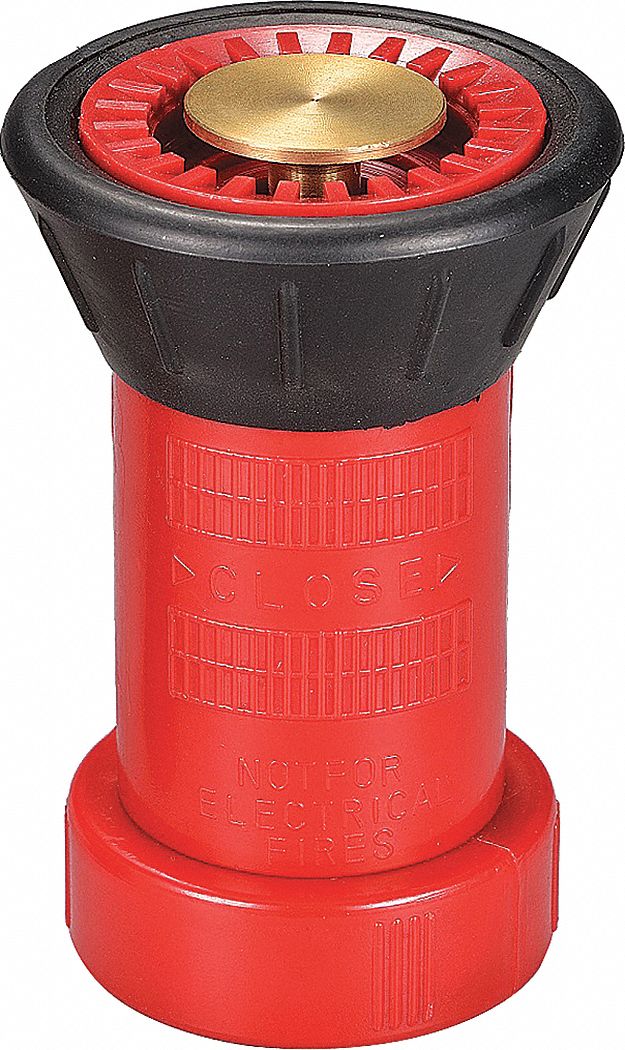 FIRE HOSE NOZZLE,1-1/2 IN.,BLACK