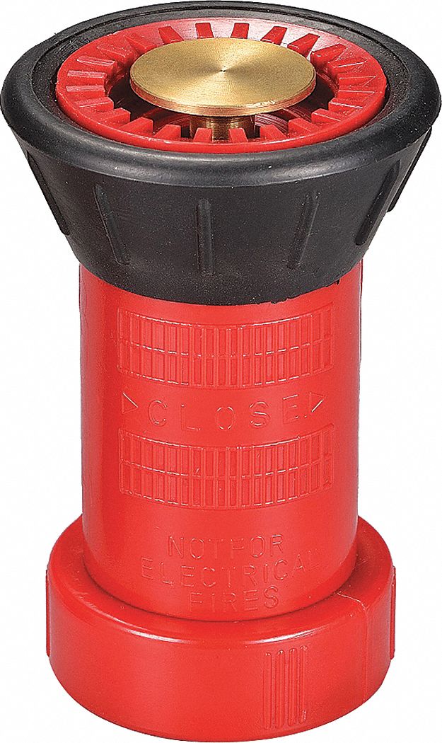 FIRE HOSE NOZZLE,1-1/2 IN.,BLACK