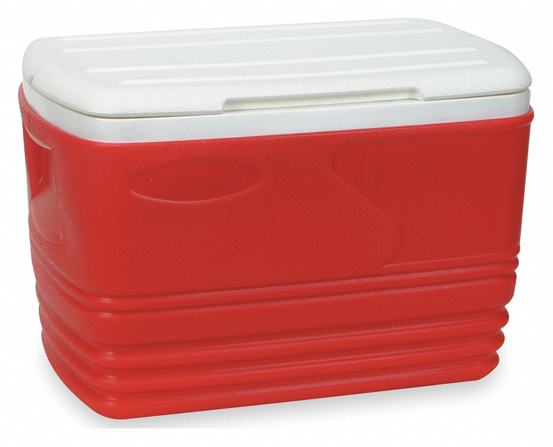 FULL SIZE CHEST COOLER,36 QT.,RED