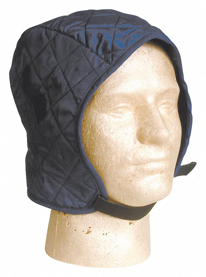 CONDOR HARD HAT LINER,POLYESTER/NYLON, BLUE, UNIVERSAL, HOOK-AND-LOOP  CLOSURE, CHIN STRAP - Hard Hat Liners - CDR3BB63