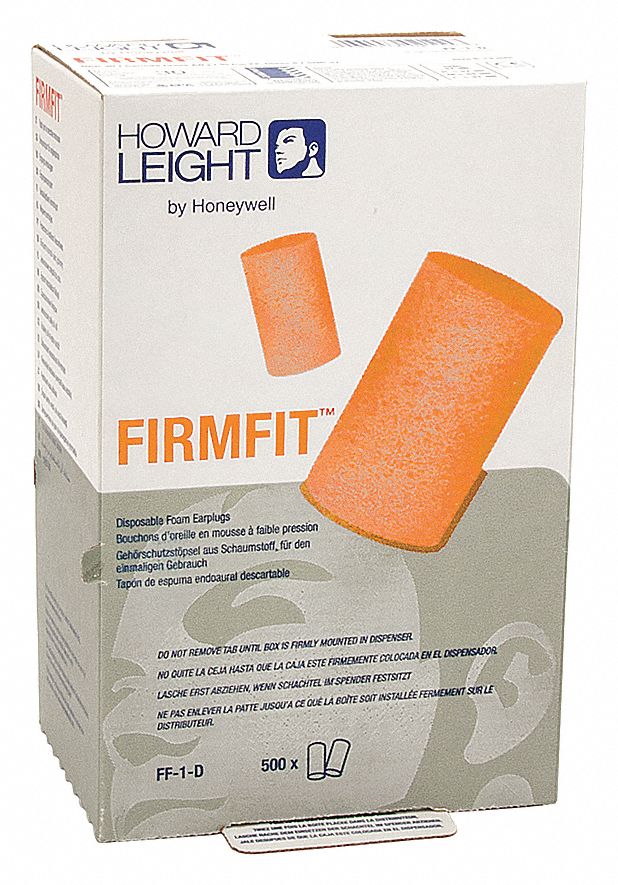 BOUCHONS D'OREILLE, JETABLES, PVC/MOUSSE, UNIVERSELS, 30 DB, SANS FIL, ENROULABLES, PQT DE 500