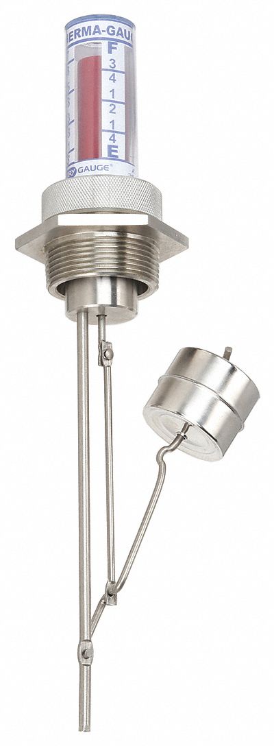 LEVEL GAUGE, FOR 24 IN CONTAINER D, 2 IN, 316 STAINLESS STEEL/304 STAINLESS STEEL