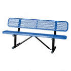 BENCH,EXPANDED METAL,BLUE,LENGTH 72