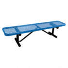 BENCH,EXPANDED METAL,BLUE,LENGTH 72