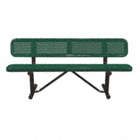 BENCH,PERFORATED METAL,GREEN,72 IN