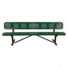BENCH,PERFORATED METAL,GREEN,96 IN