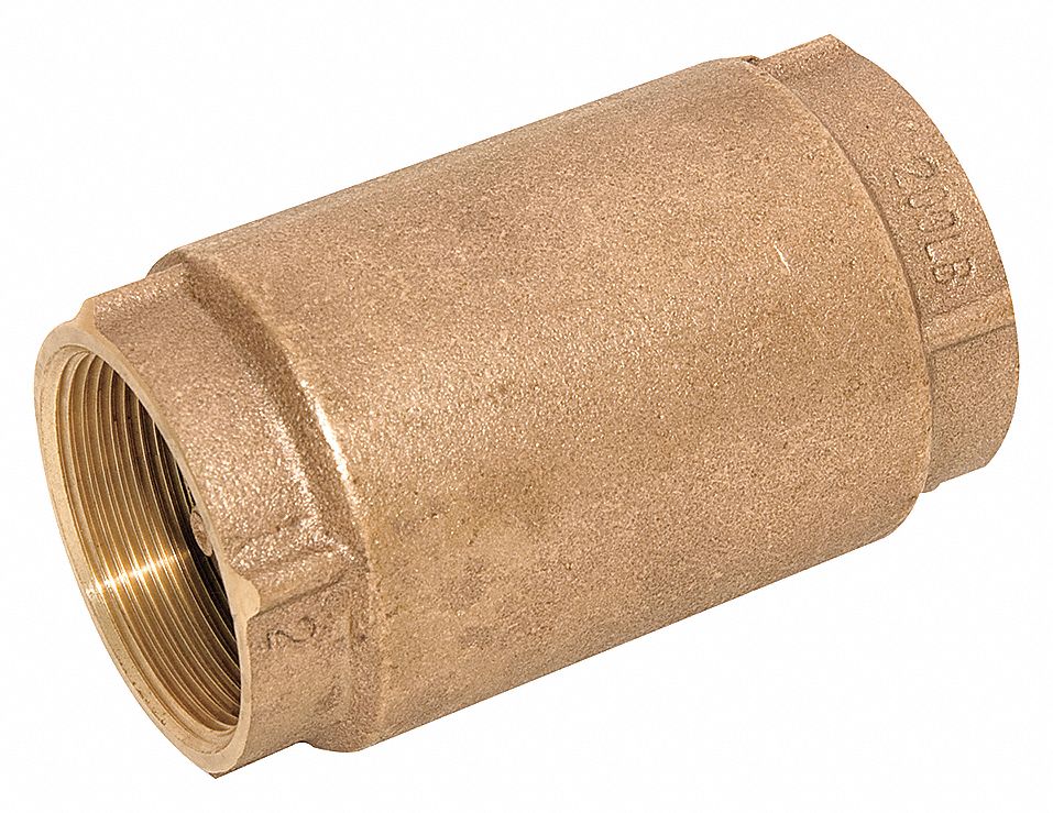 CHECK VALVE,1/2 IN,THREADED,BRONZE