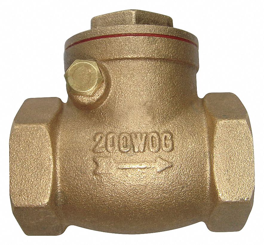 SWING CHECK VALVE,1/2 IN,FNPT,BRASS