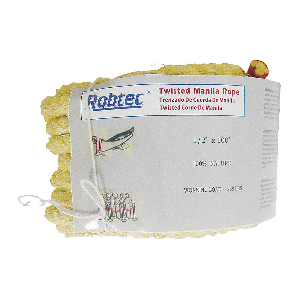 APPROVED VENDOR MANILA ROPE,DIA 1/2 IN,LENGTH 600 F - Ropes