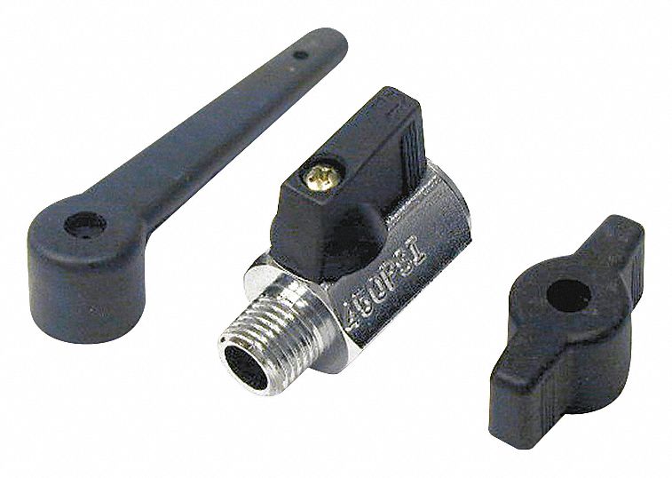MANUAL TWO-WAY BALL VALVE: ½ IN, BRASS, STRAIGHT, MNPT X FNPT, STD PORT BALL PORT
