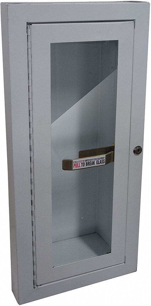 FIRE EXTINGUISHER CABINET,10 LB,WHI