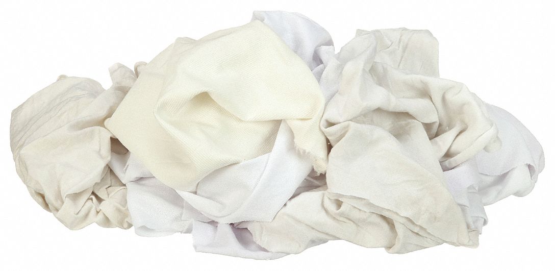 WIPING CLOTH,WHITE KNITS,25 LB.