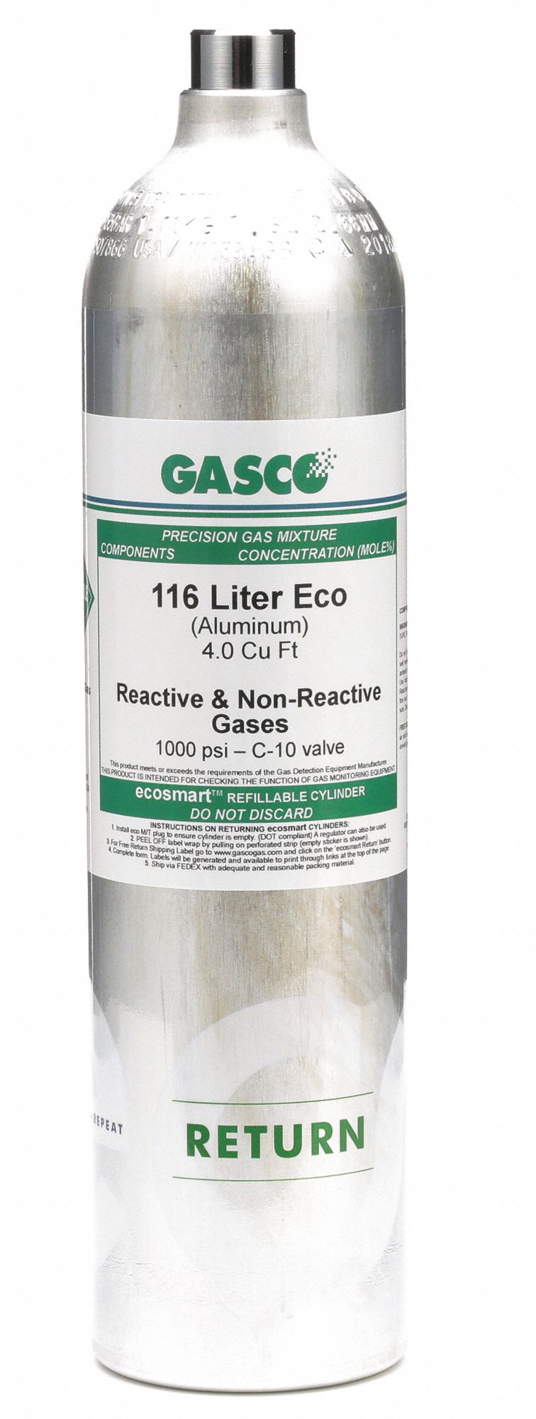 Calibration Gas: Air, +/-5% Accuracy, CH4/CO/H2S/N2/O2, Calibration Gas, Calibration Gas