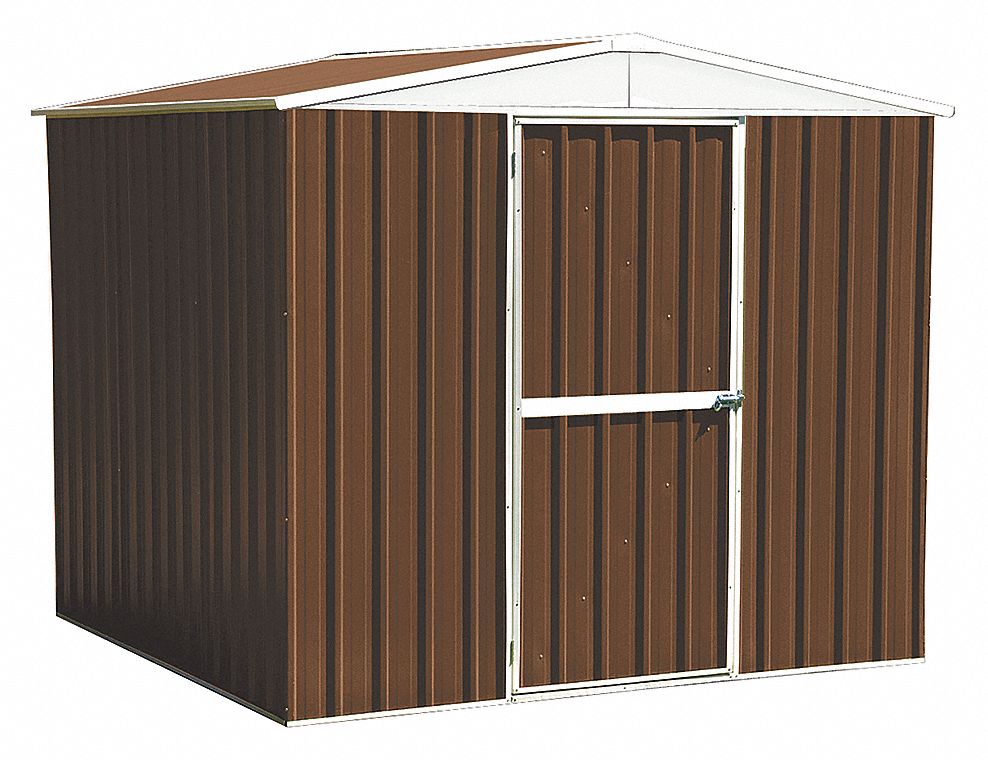 STORAGE SHED,A-ROOF,6 FT X 8 FT,BRO