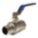 MANUAL TWO-WAY BALL VALVE: 1 IN, NICKEL-PLATED BRASS, STRAIGHT, MNPT X FNPT, LEVER