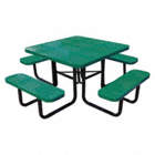 PICNIC TABLE, 80IN X 80IN, GREEN