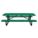 PICNIC TABLE, 96IN X 62IN, GREEN