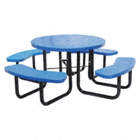 PICNIC TABLE, 81IN DIA, BLUE