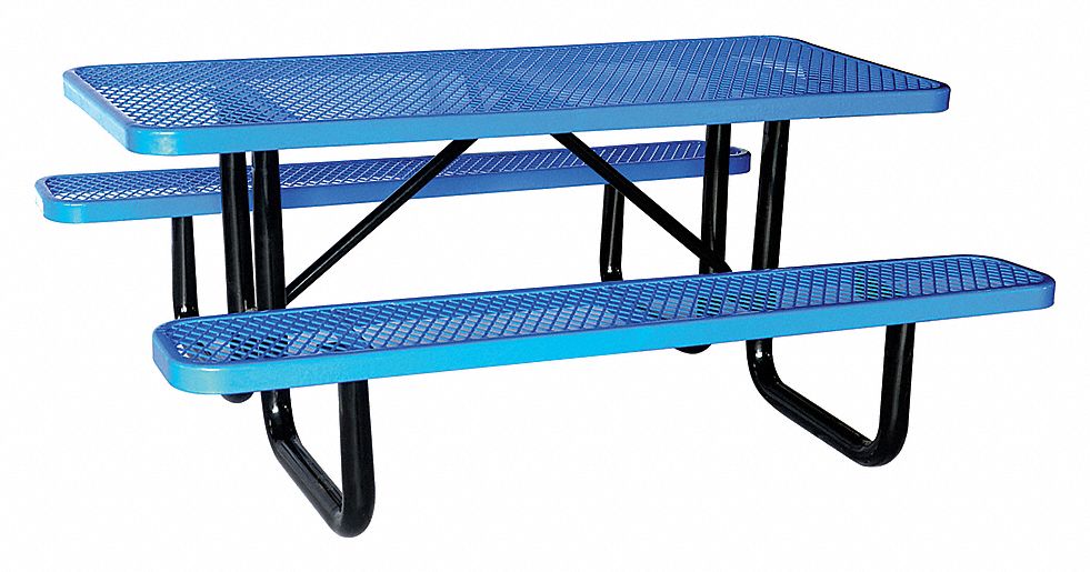 PICNIC TABLE, 72IN X 62IN, BLUE