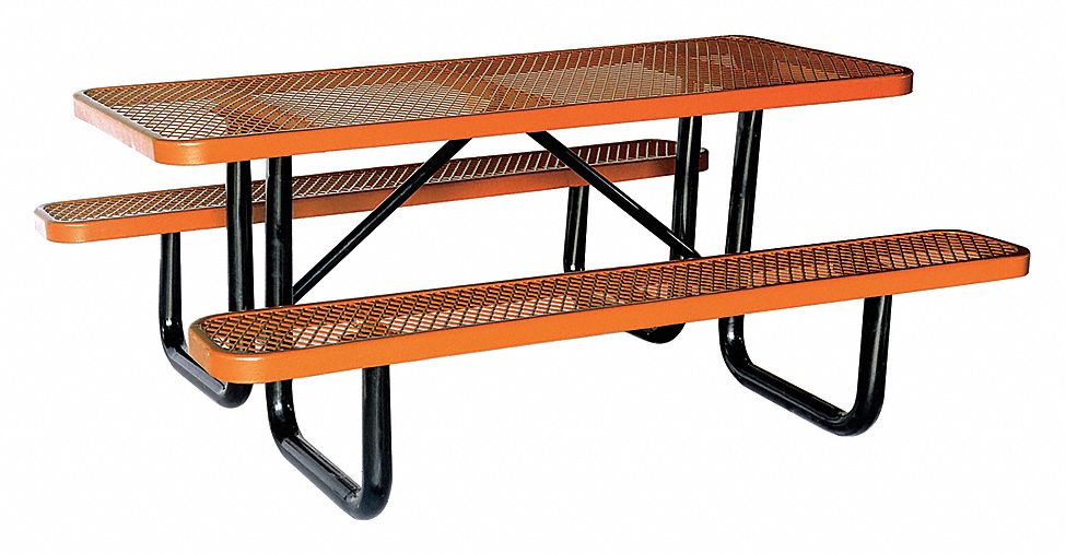 PICNIC TABLE, 72IN X 30IN, BROWN