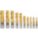 END MILL SET, 4 FLUTES, 10 PIECES, 3/16 IN SMALLEST MILL DIAMETER, TIN FINISH