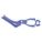 GLOVE HOLDER CLIP, PLASTIC, 6 IN L, 0.5 IN MAX CLIP OPENING, SQUIDS 3405, BLUE