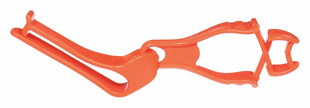 GLOVE HOLDER CLIP, PLASTIC, 6 IN L, 0.5 IN MAX CLIP OPENING, SQUIDS 3405, ORANGE